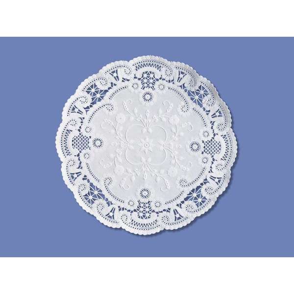 Smith Lee Smith Lee 8 White Round French Lace Paper Doily, PK5000 D301018